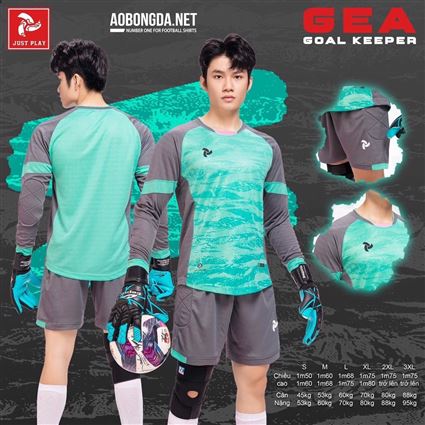 Áo Thủ Môn Justplay Gea Xanh Ngọc